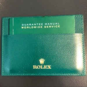 ROLEX GUARANTEE MANUAL WORLDWIDE SERVICE GREENGOLD